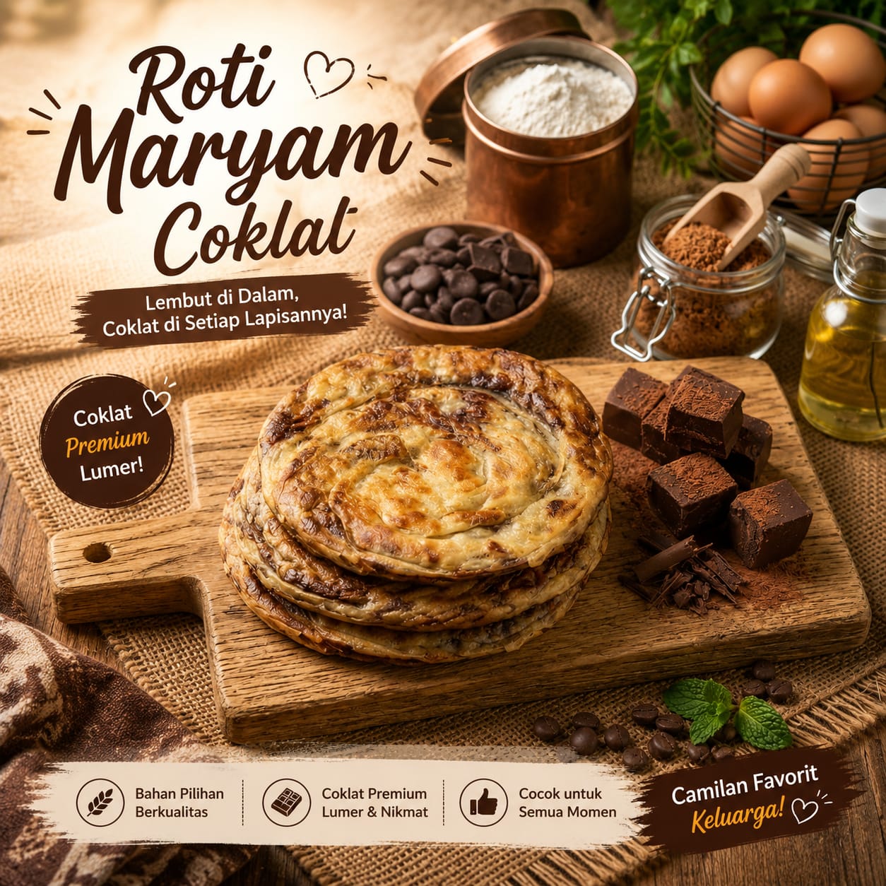 Roti Maryam Coklat